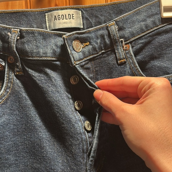 AGOLDE Riley long dark wash jeans - Picture 3 of 7